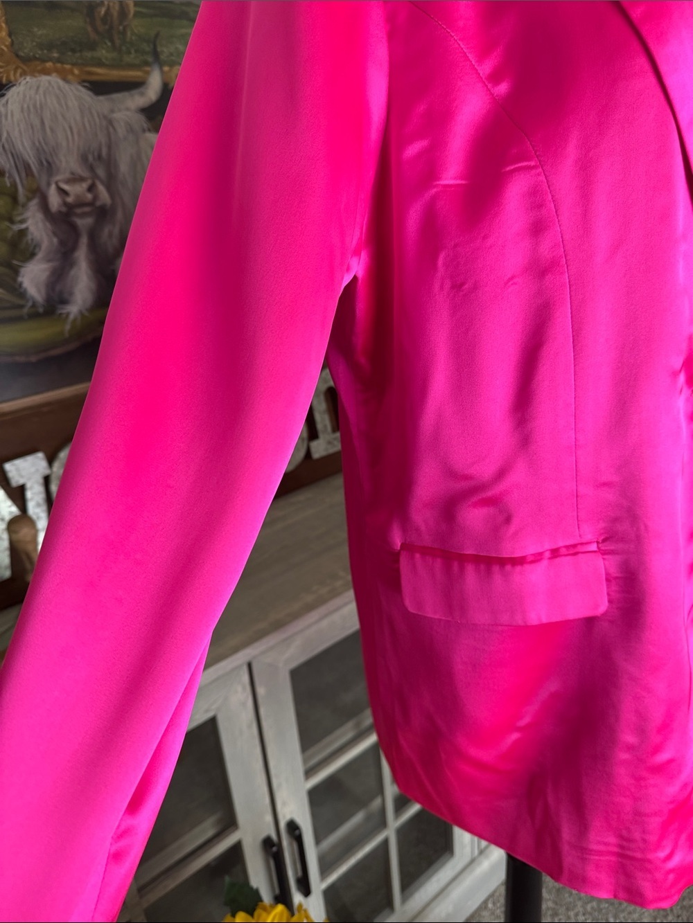 Hot Pink Women's Blazer Jacket by First Love Sz 1X - Picture 3 of 8